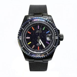 Luxury Men's Swiss Automatic Damascus Steel Watch W/ Timascus Bezel